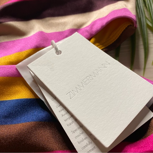 Zimmermann Striped Cutout Scarf Tie One Piece Swimsuit - Picture 14 of 15